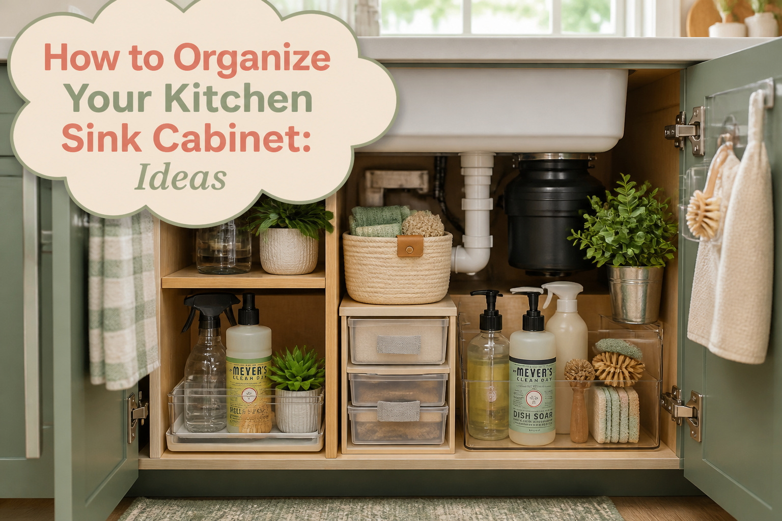 kitchen sink cabinet organization ideas