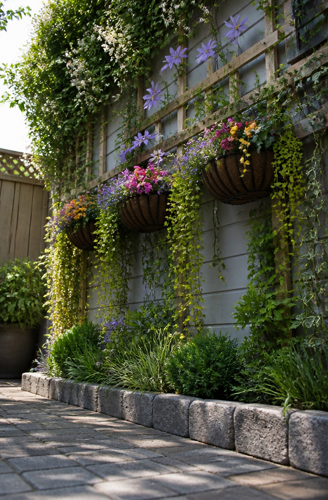10 Little Backyard Ideas That Maximize Every Square Foot in 2026 1 Trellises supporting climbing plants in a small backyard.