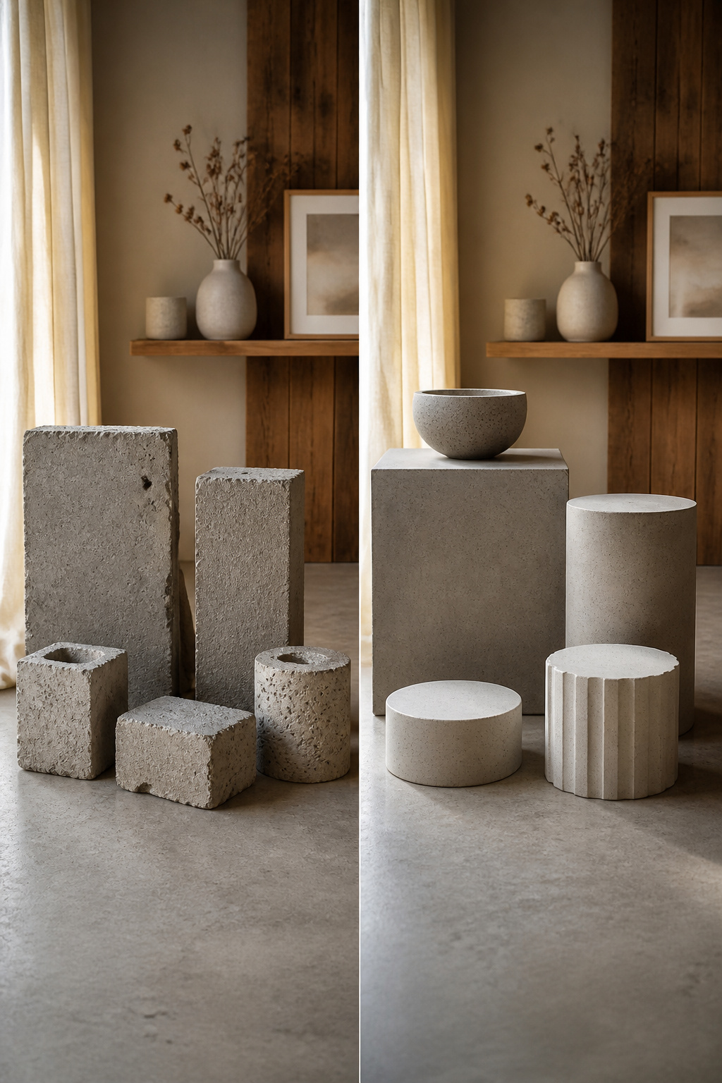 5 Reasons to Add Concrete Decor Into Your Home 3 Color, Texture and Shape on Demand