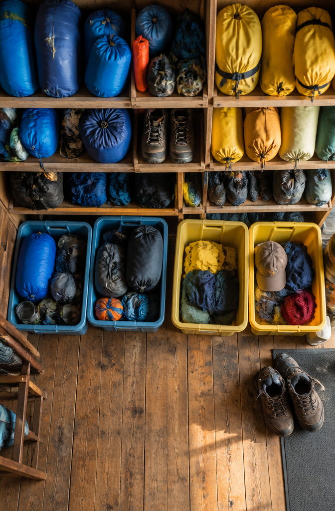 10 Gear Organization Ideas for Your Space in 2026 5 Assorted color-coded storage bags organized by category.