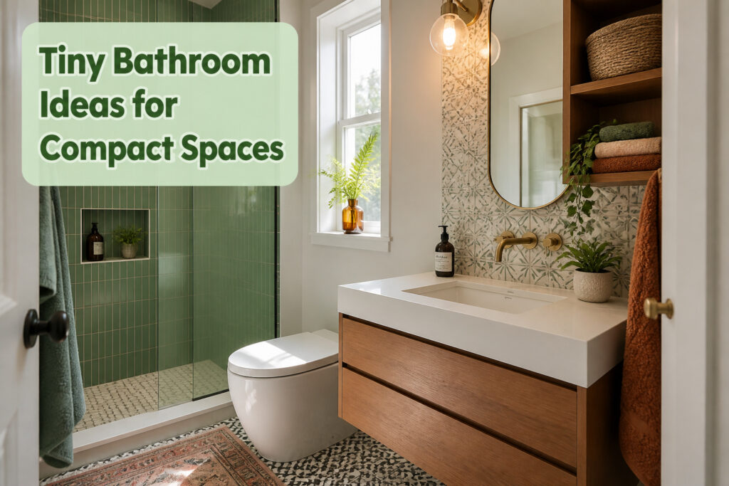 A collection of stylish small bathroom designs showcasing innovative ideas.
