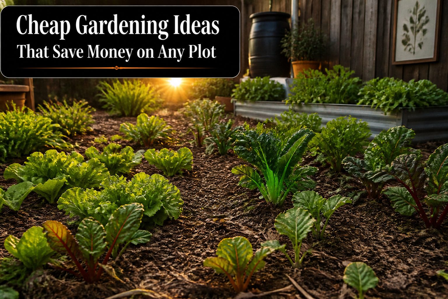 A colorful garden filled with different plants and flowers.